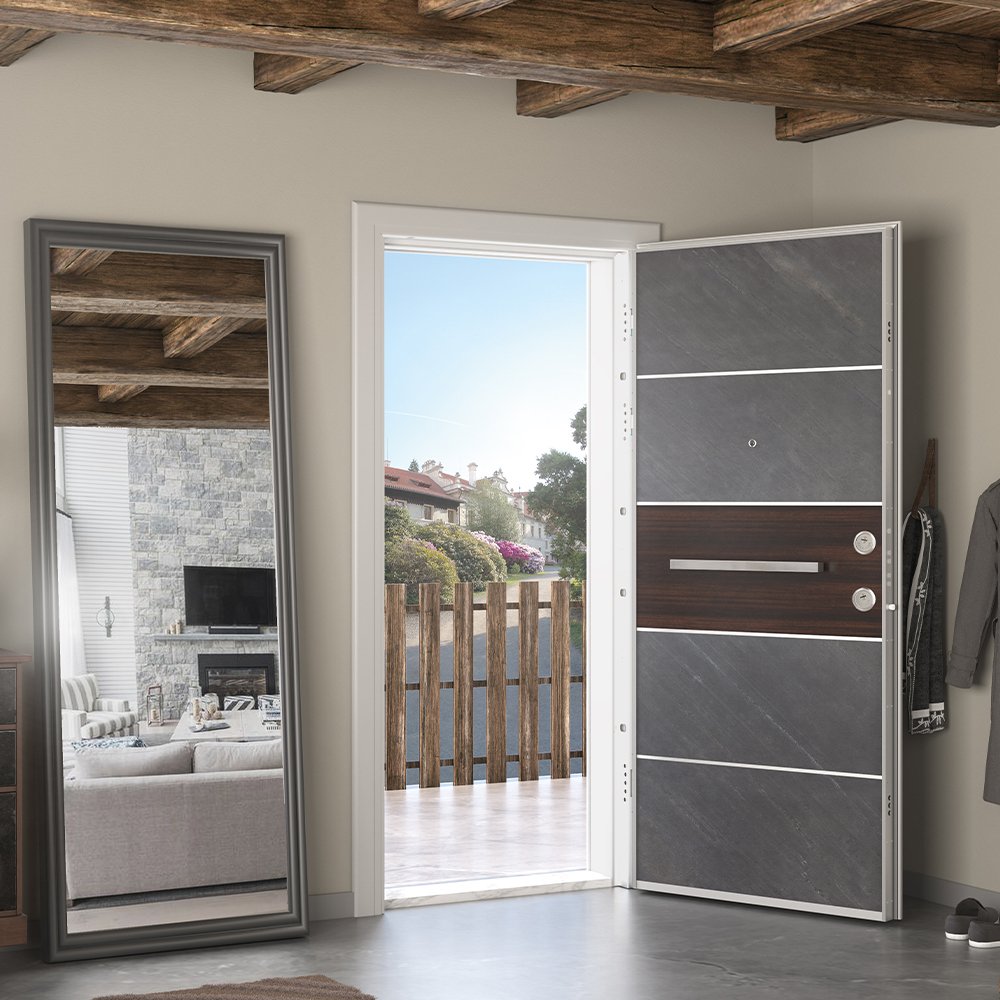 Kale TAŞ çelik kapı detay görünüm